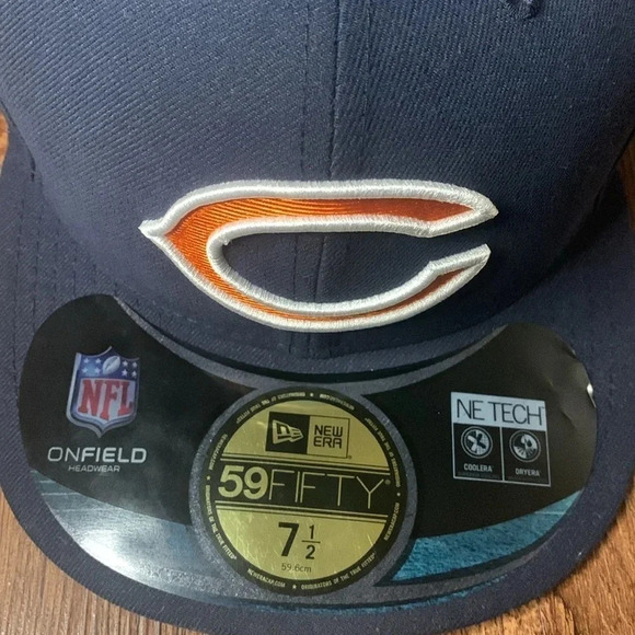 Chicago Bears NFL OnField Cap Blue 7 1/2 NWT - Picture 2 of 7